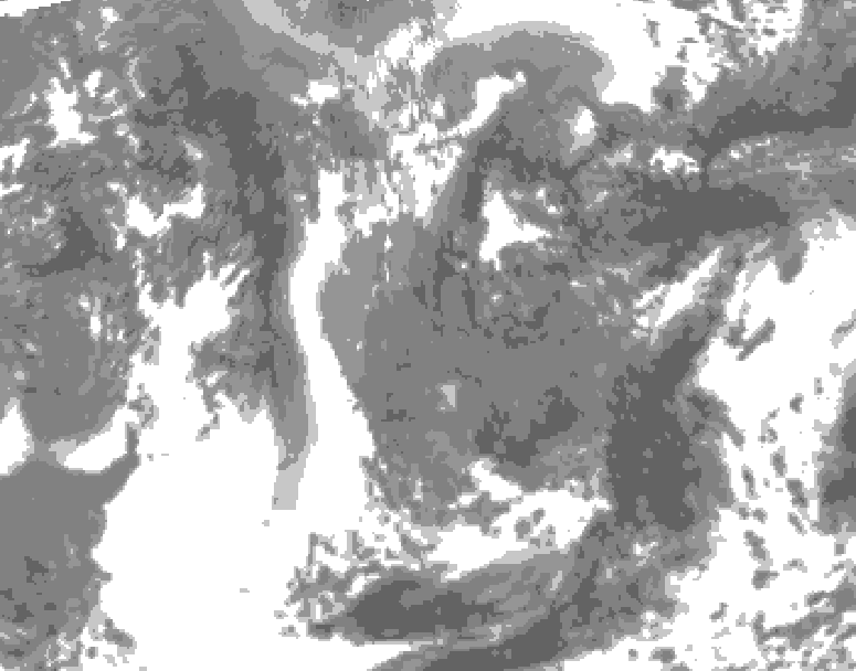GDPS total cloud 090 hour forecast chart for Canada based on 2026/05/03 0000Z data