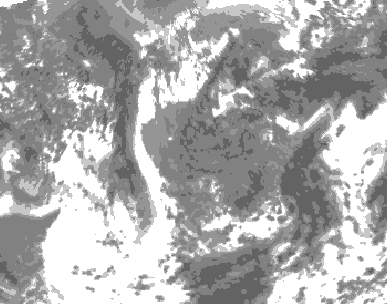GDPS total cloud 096 hour forecast chart for Canada based on 2026/05/03 0000Z data