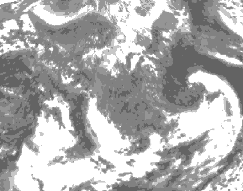 GDPS total cloud 156 hour forecast chart for Canada based on 2026/05/03 0000Z data