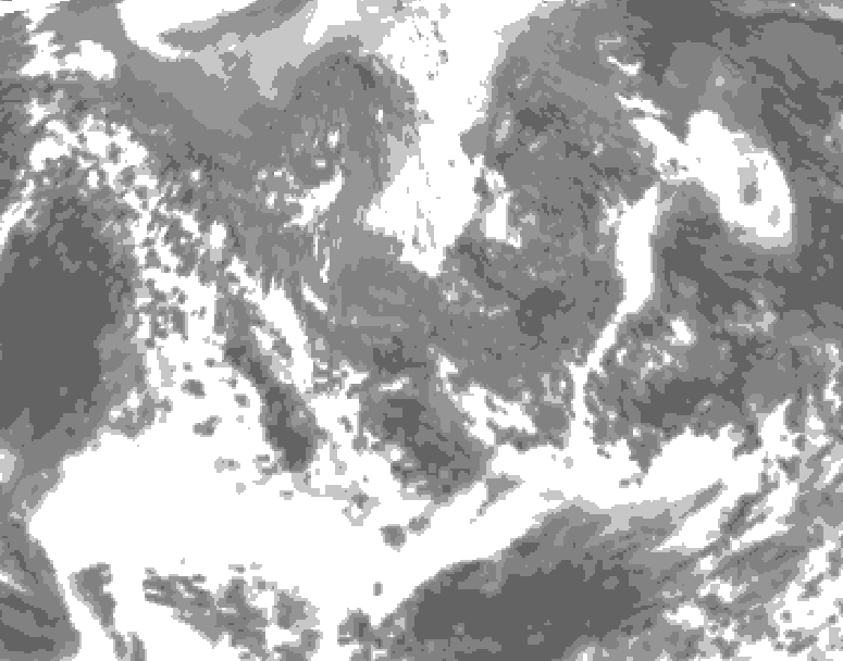 GDPS total cloud 198 hour forecast chart for Canada based on 2026/05/03 0000Z data