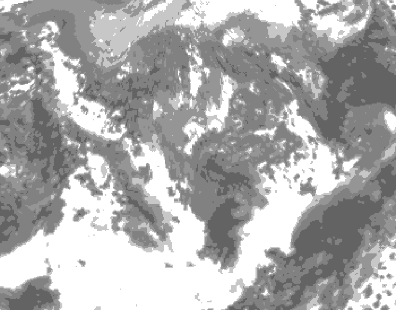 GDPS total cloud 228 hour forecast chart for Canada based on 2026/05/03 0000Z data
