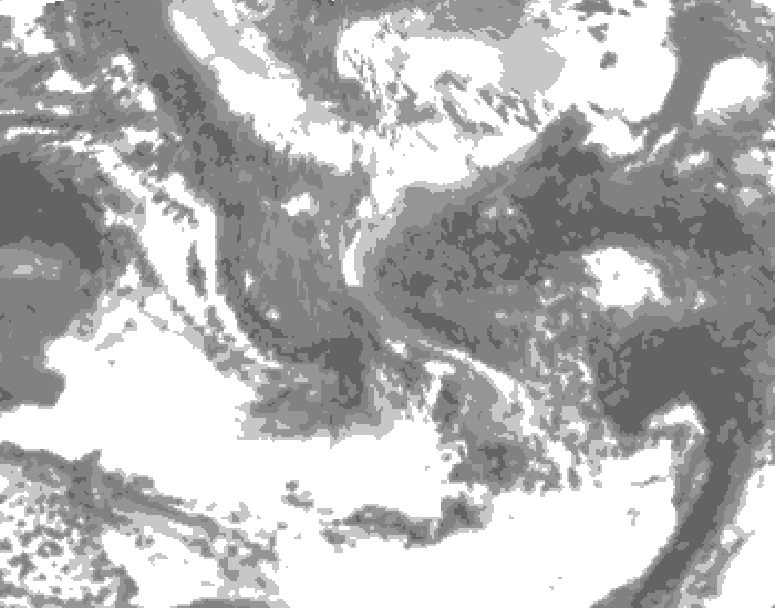 GDPS total cloud 006 hour forecast chart for Canada based on 2026/05/03 1200Z data