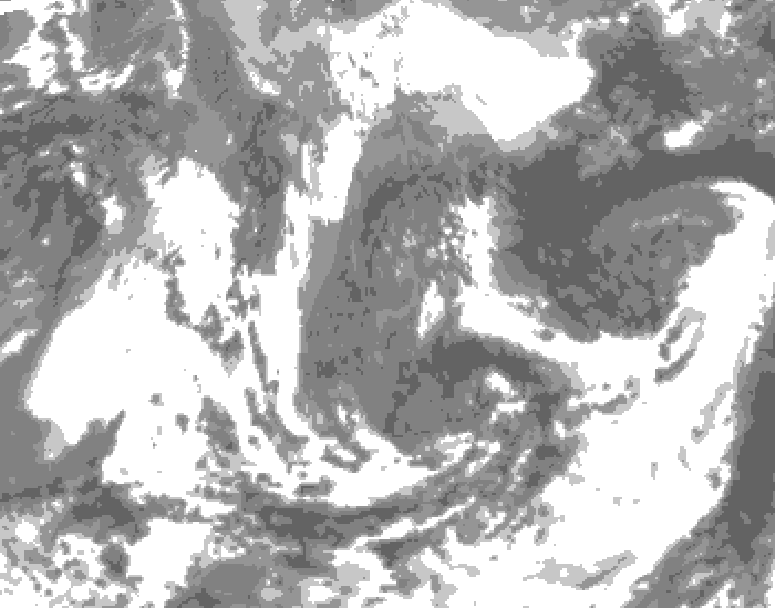 GDPS total cloud 042 hour forecast chart for Canada based on 2026/05/03 1200Z data