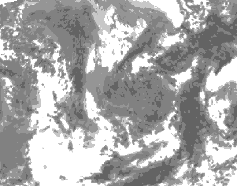 GDPS total cloud 090 hour forecast chart for Canada based on 2026/05/03 1200Z data