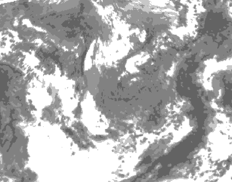 GDPS total cloud 102 hour forecast chart for Canada based on 2026/05/03 1200Z data