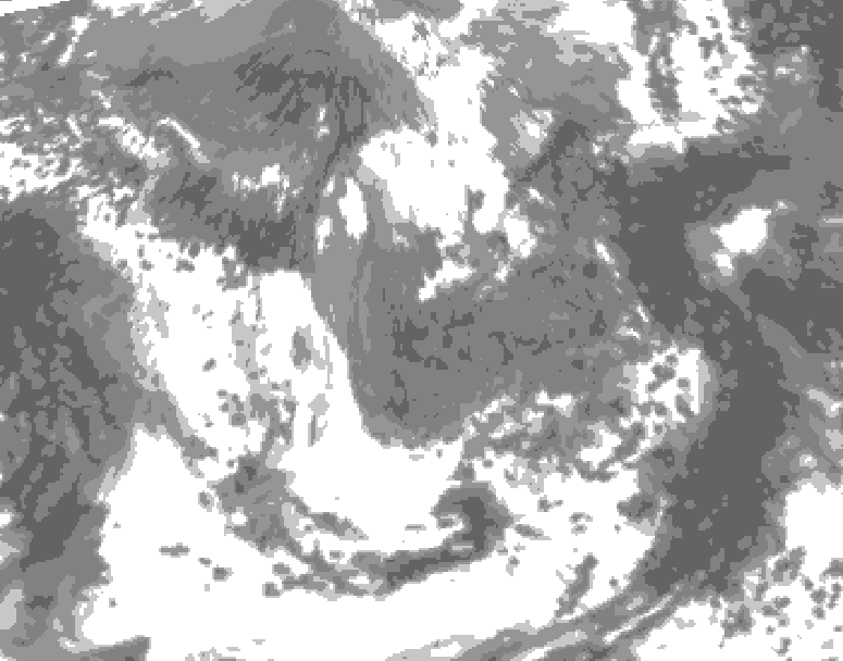 GDPS total cloud 114 hour forecast chart for Canada based on 2026/05/03 1200Z data