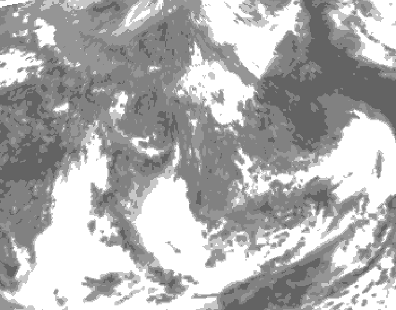 GDPS total cloud 150 hour forecast chart for Canada based on 2026/05/03 1200Z data