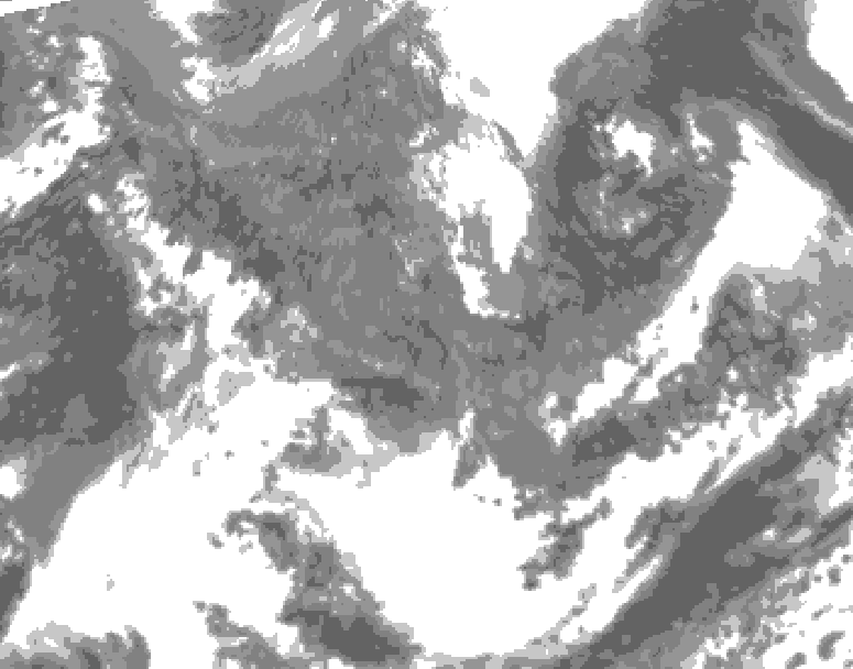 GDPS total cloud 168 hour forecast chart for Canada based on 2026/05/03 1200Z data