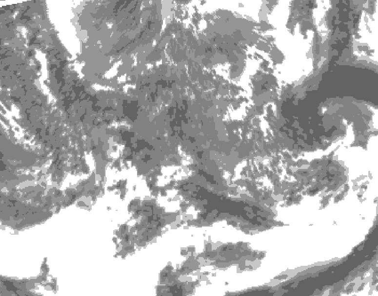 GDPS total cloud 222 hour forecast chart for Canada based on 2026/05/03 1200Z data