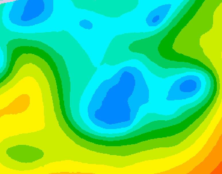 GDPS 500 millibar geopotential height 018 hour forecast chart for Canada based on 2026/05/04 0000Z data