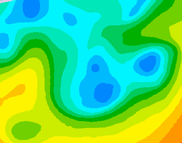 GDPS 500 millibar geopotential height 030 hour forecast chart for Canada based on 2026/05/04 0000Z data