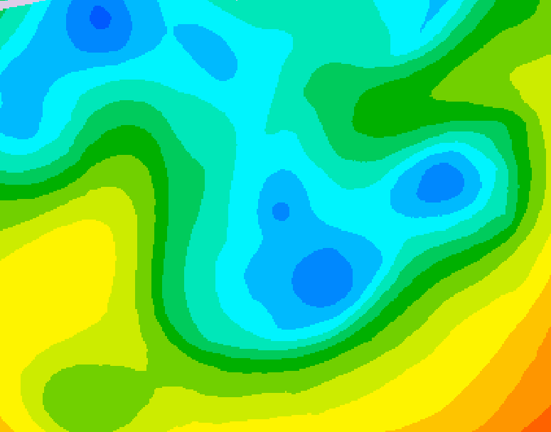 GDPS 500 millibar geopotential height 036 hour forecast chart for Canada based on 2026/05/04 0000Z data