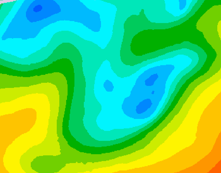 GDPS 500 millibar geopotential height 048 hour forecast chart for Canada based on 2026/05/04 0000Z data