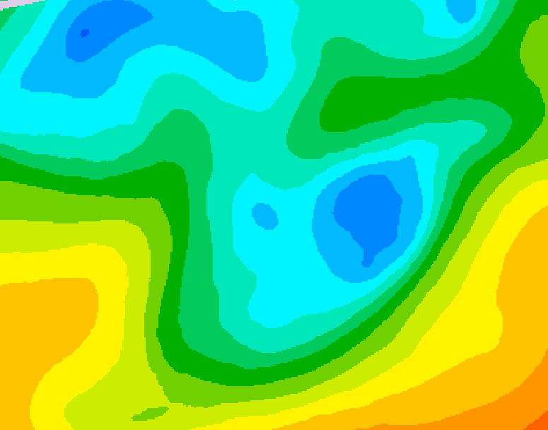 GDPS 500 millibar geopotential height 054 hour forecast chart for Canada based on 2026/05/04 0000Z data