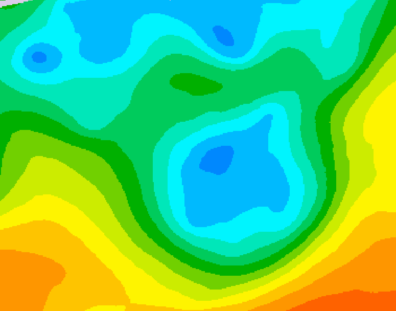 GDPS 500 millibar geopotential height 090 hour forecast chart for Canada based on 2026/05/04 0000Z data