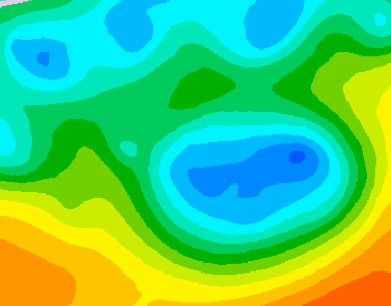 GDPS 500 millibar geopotential height 114 hour forecast chart for Canada based on 2026/05/04 0000Z data