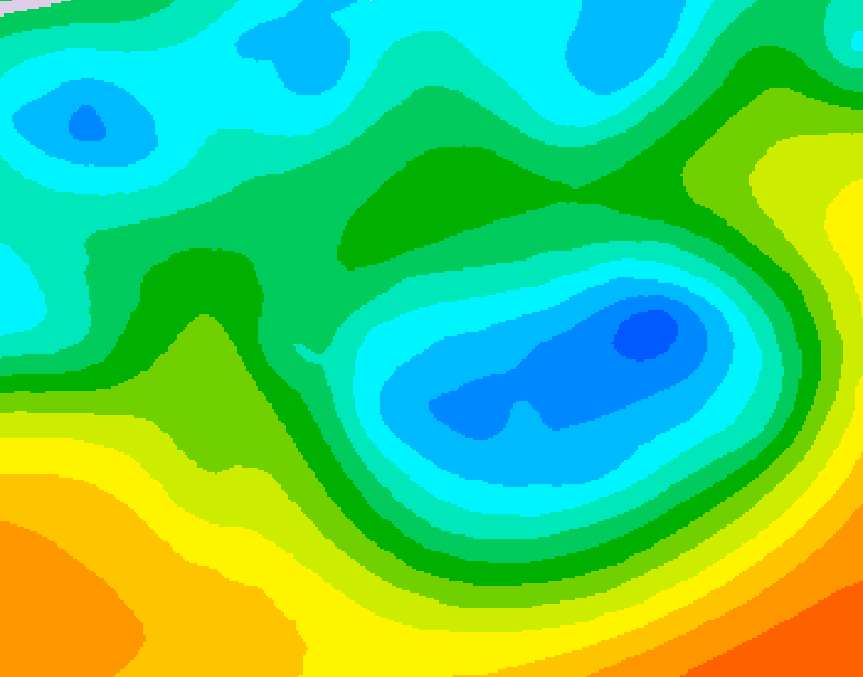 GDPS 500 millibar geopotential height 120 hour forecast chart for Canada based on 2026/05/04 0000Z data