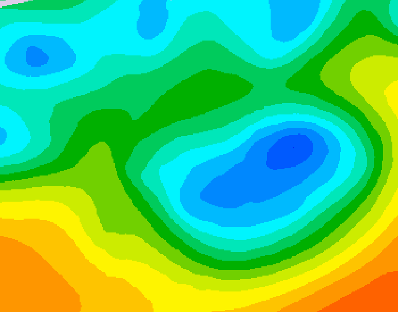 GDPS 500 millibar geopotential height 126 hour forecast chart for Canada based on 2026/05/04 0000Z data