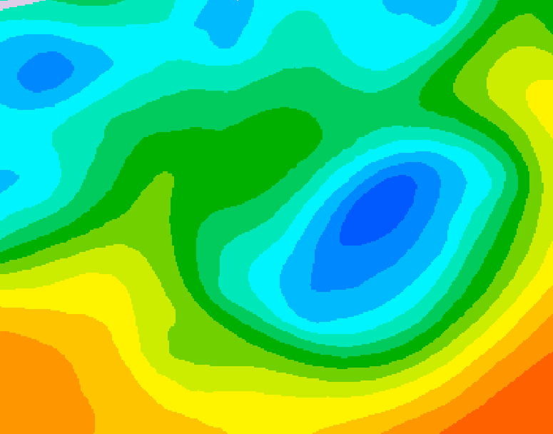GDPS 500 millibar geopotential height 138 hour forecast chart for Canada based on 2026/05/04 0000Z data