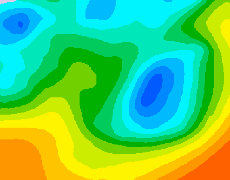 GDPS 500 millibar geopotential height 150 hour forecast chart for Canada based on 2026/05/04 0000Z data