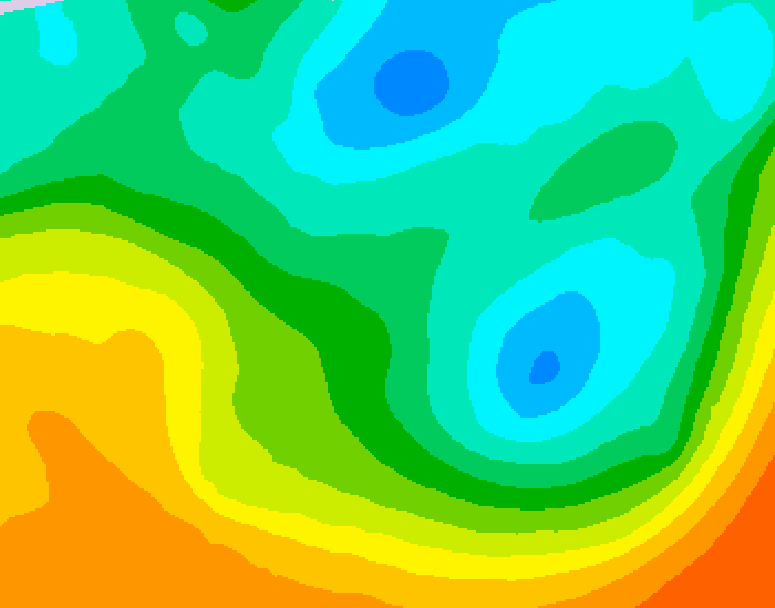 GDPS 500 millibar geopotential height 222 hour forecast chart for Canada based on 2026/05/04 0000Z data