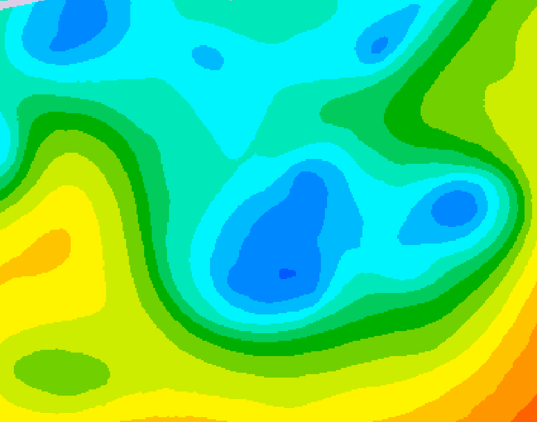 GDPS 500 millibar geopotential height 006 hour forecast chart for Canada based on 2026/05/04 1200Z data