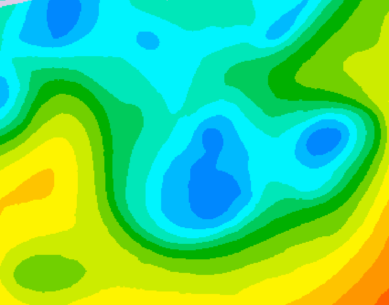 GDPS 500 millibar geopotential height 012 hour forecast chart for Canada based on 2026/05/04 1200Z data