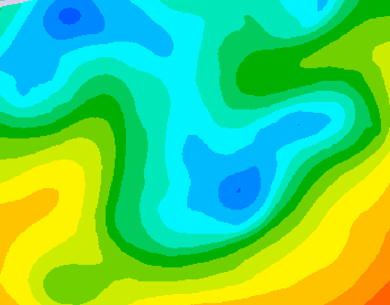 GDPS 500 millibar geopotential height 030 hour forecast chart for Canada based on 2026/05/04 1200Z data
