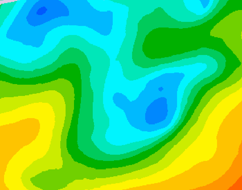 GDPS 500 millibar geopotential height 036 hour forecast chart for Canada based on 2026/05/04 1200Z data