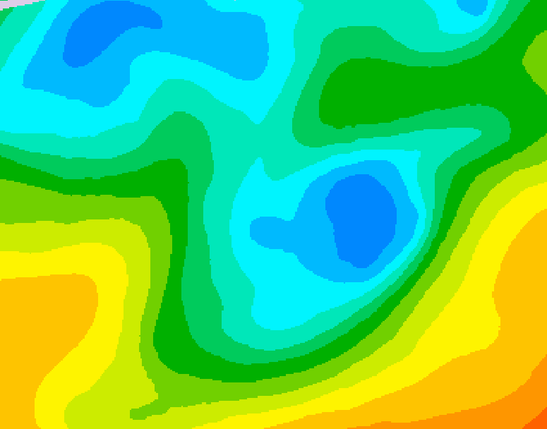 GDPS 500 millibar geopotential height 042 hour forecast chart for Canada based on 2026/05/04 1200Z data