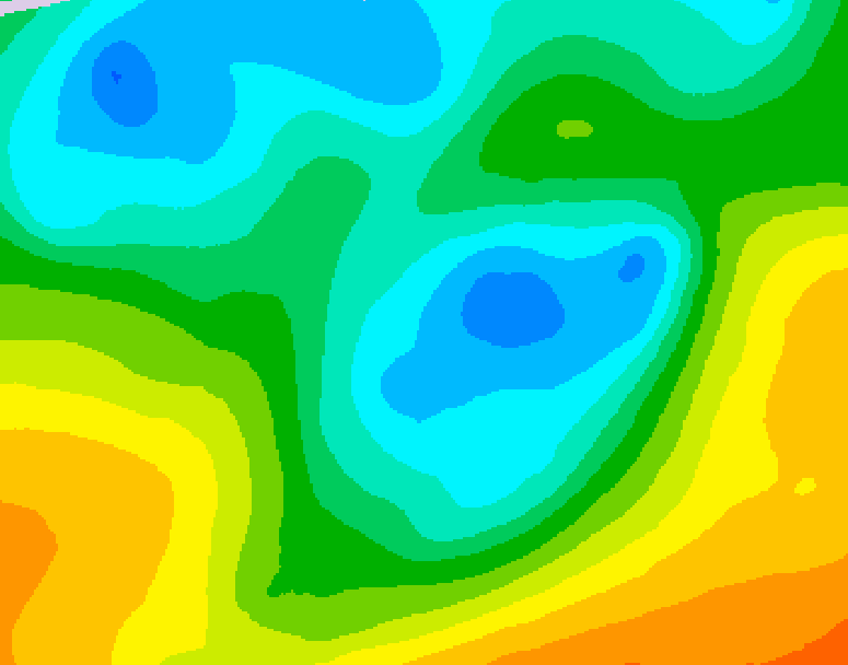 GDPS 500 millibar geopotential height 054 hour forecast chart for Canada based on 2026/05/04 1200Z data