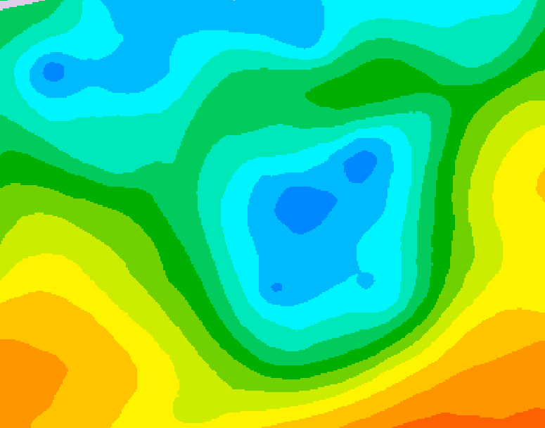 GDPS 500 millibar geopotential height 072 hour forecast chart for Canada based on 2026/05/04 1200Z data