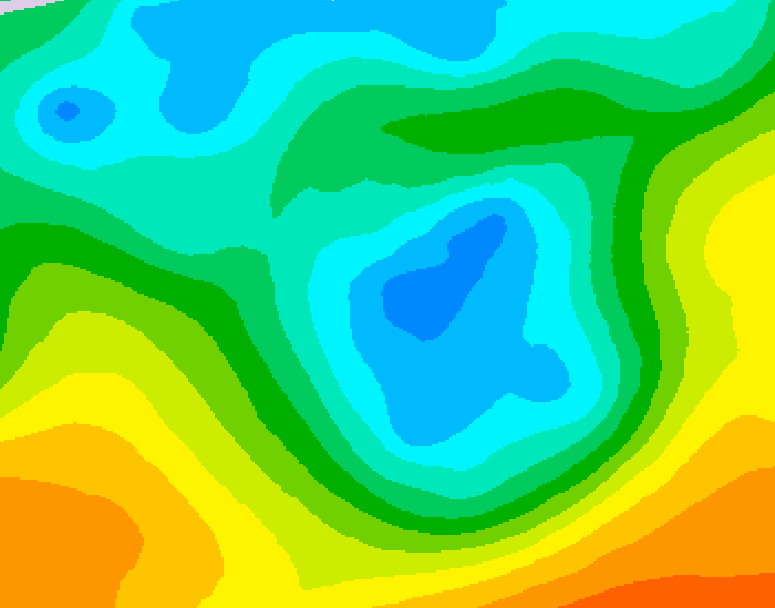 GDPS 500 millibar geopotential height 078 hour forecast chart for Canada based on 2026/05/04 1200Z data