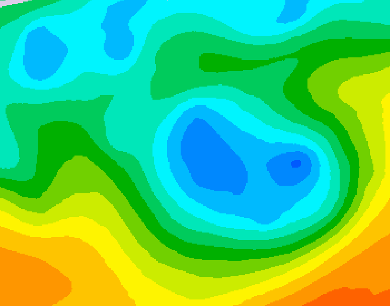 GDPS 500 millibar geopotential height 096 hour forecast chart for Canada based on 2026/05/04 1200Z data