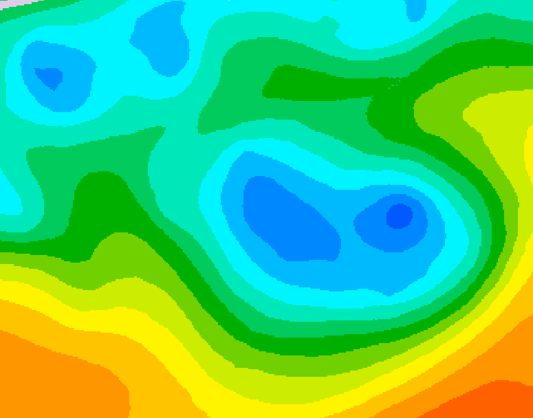 GDPS 500 millibar geopotential height 102 hour forecast chart for Canada based on 2026/05/04 1200Z data