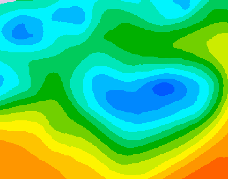 GDPS 500 millibar geopotential height 114 hour forecast chart for Canada based on 2026/05/04 1200Z data