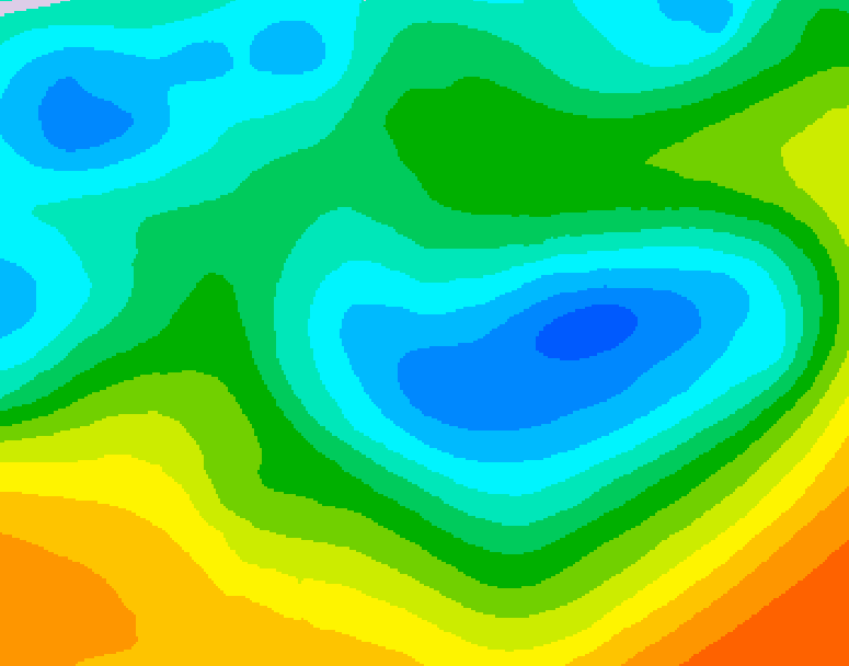 GDPS 500 millibar geopotential height 120 hour forecast chart for Canada based on 2026/05/04 1200Z data