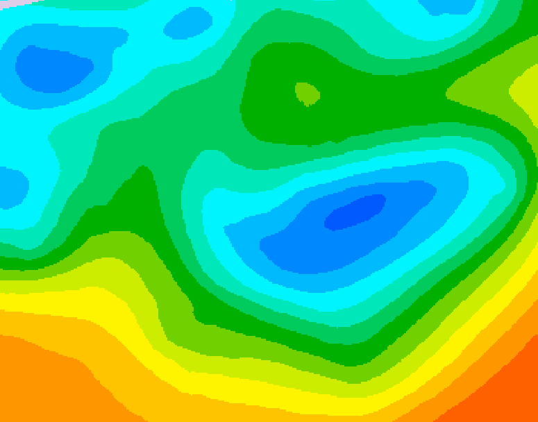 GDPS 500 millibar geopotential height 126 hour forecast chart for Canada based on 2026/05/04 1200Z data