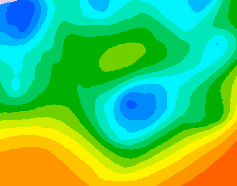 GDPS 500 millibar geopotential height 150 hour forecast chart for Canada based on 2026/05/04 1200Z data