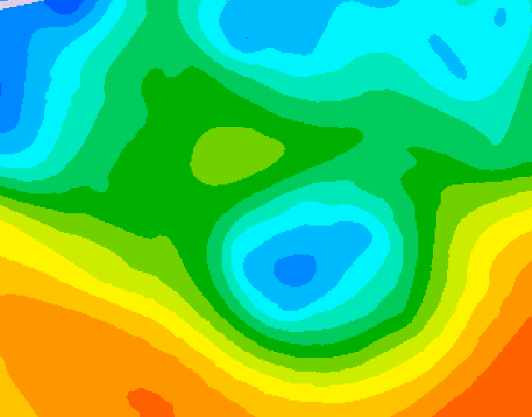 GDPS 500 millibar geopotential height 180 hour forecast chart for Canada based on 2026/05/04 1200Z data
