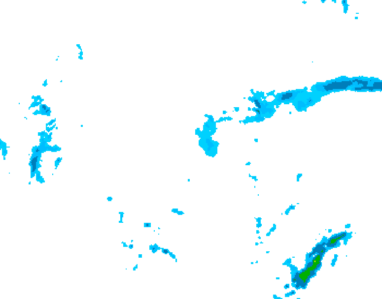 GDPS precipitation 126 hour forecast chart for Canada based on 2026/05/04 1200Z data