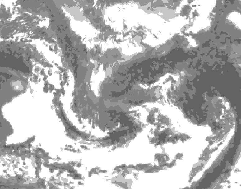 GDPS total cloud 006 hour forecast chart for Canada based on 2026/05/04 0000Z data