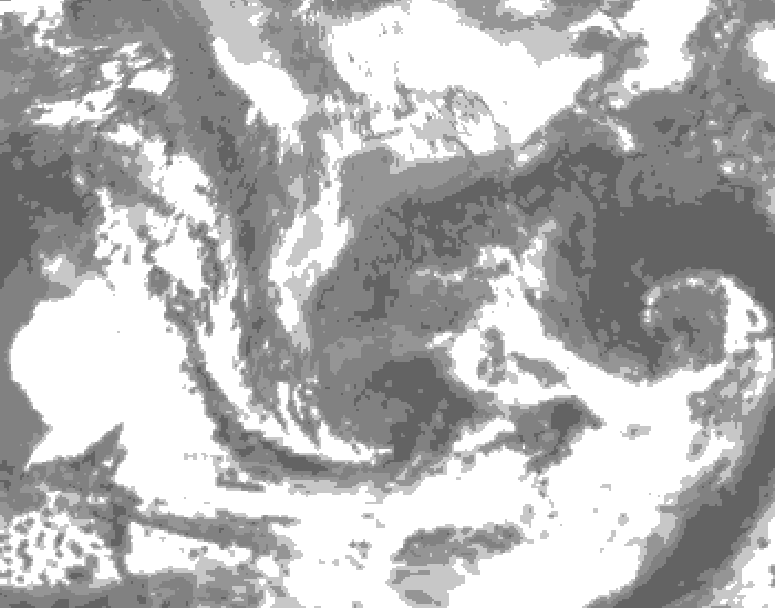 GDPS total cloud 012 hour forecast chart for Canada based on 2026/05/04 0000Z data