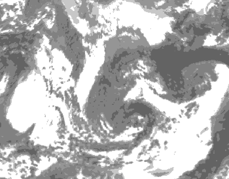GDPS total cloud 024 hour forecast chart for Canada based on 2026/05/04 0000Z data