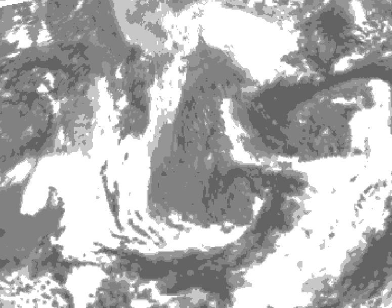 GDPS total cloud 036 hour forecast chart for Canada based on 2026/05/04 0000Z data