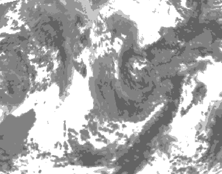 GDPS total cloud 054 hour forecast chart for Canada based on 2026/05/04 0000Z data