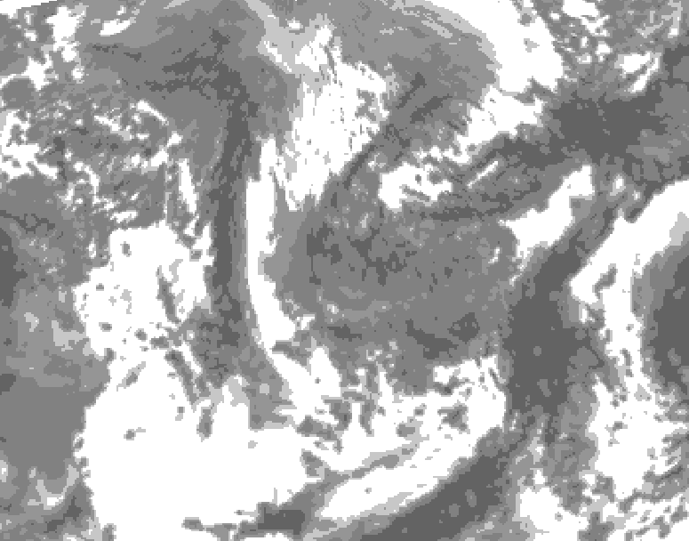 GDPS total cloud 078 hour forecast chart for Canada based on 2026/05/04 0000Z data