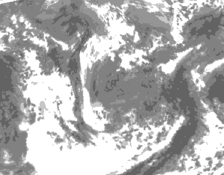 GDPS total cloud 090 hour forecast chart for Canada based on 2026/05/04 0000Z data