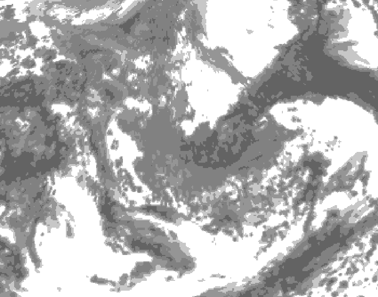 GDPS total cloud 138 hour forecast chart for Canada based on 2026/05/04 0000Z data