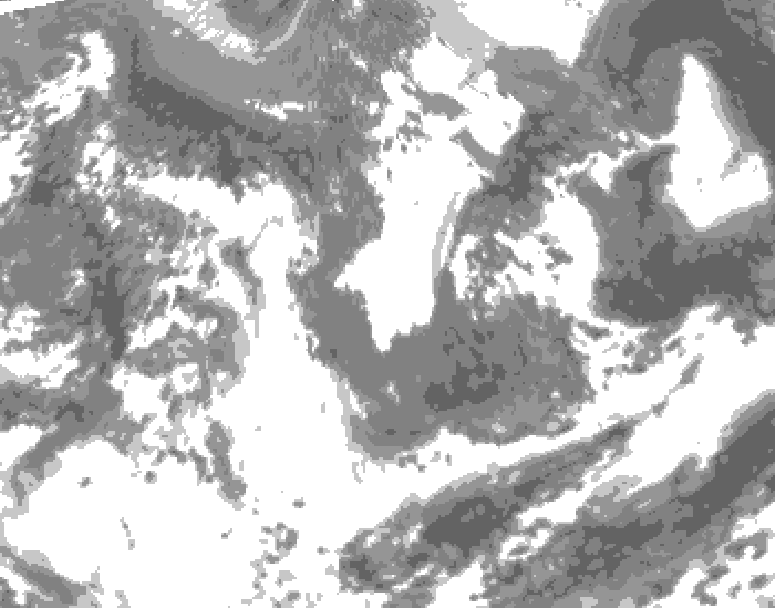 GDPS total cloud 168 hour forecast chart for Canada based on 2026/05/04 0000Z data